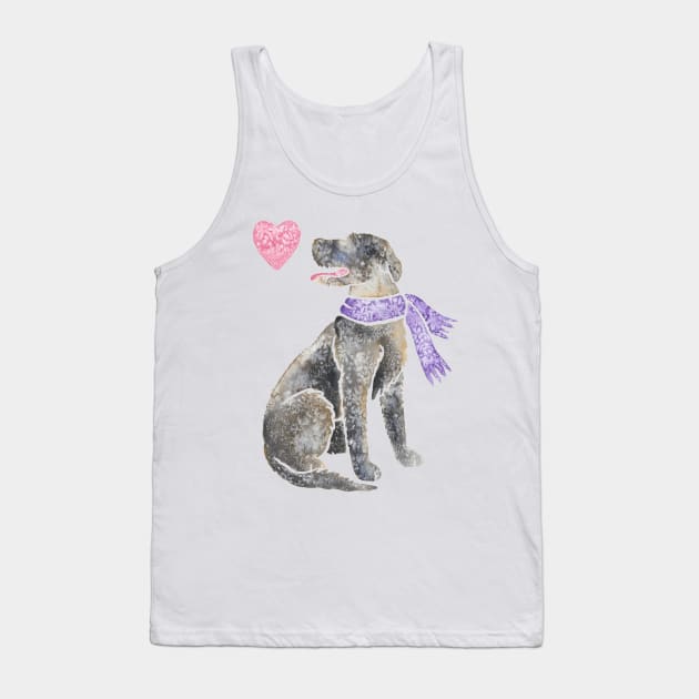 Watercolour Irish Wolfhound Tank Top by animalartbyjess